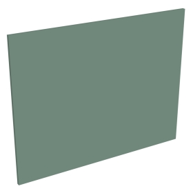 Coté de remplacement ilot pour meubles bas et haut dos à dos VERT SAUGE MAT - H. 72 cm