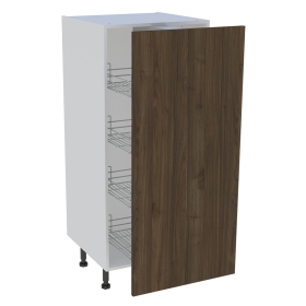 Demi colonne cuisine 1 porte H. 129,6 cm x L. 60 cm - Noyer foncé