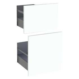 Kit façade meuble cuisine Blanc Chaud Mat 2 casseroliers H. 71,7 cm L. 39,7 cm