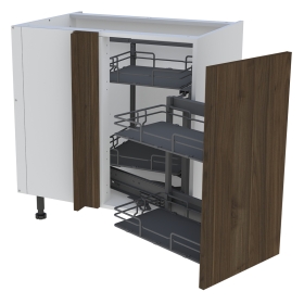 Meuble bas cuisine 1 porte H. 87 cm x L. 80 cm - BSA105MCG - Noyer foncé