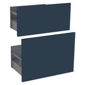 Kit façade meuble cuisine Bleu Nuit Mat 2 casseroliers H. 71,7 cm L. 59,7 cm