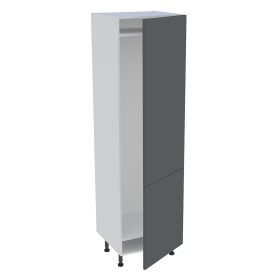 Colonne cuisine pour réfrigérateur avec 2 portes H.201,6 cm x L. 60 cm - Gris Ardoise Mat