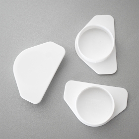 Lot de 2 cache-trous de charnière blanc en PVC