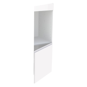 Kit façade meuble cuisine Blanc Brillant Sans Poignée 1 porte H. 129,3 cm L. 59,7 cm