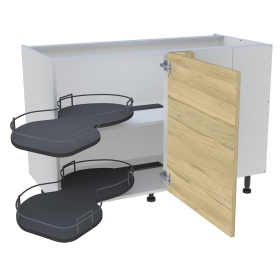 Meuble bas cuisine 1 porte H.87 cm x L. 120 cm - BSA120D - Chêne clair