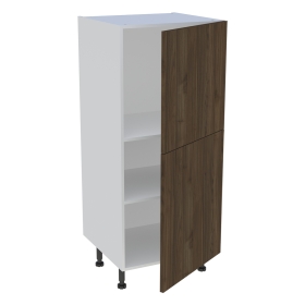 Demi colonne cuisine 2 portes H. 129,6 cm x L. 60 cm - Noyer foncé