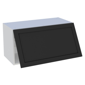 Meuble haut cuisine 1 porte relevante H.43,2 cm x L. 80 cm - Noir cadre