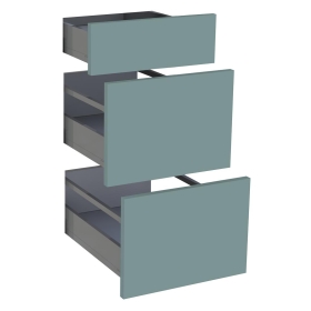 Kit façade meuble cuisine Vert Opale Mat 1 tiroir, 2 casseroliers H. 71,7 cm L. 39,7 cm