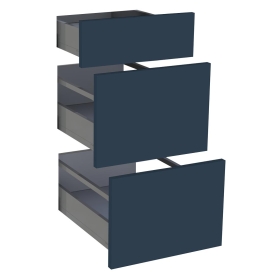 Kit façade meuble cuisine Bleu Nuit Mat 1 tiroir, 2 casseroliers H. 71,7 cm L. 39,7 cm