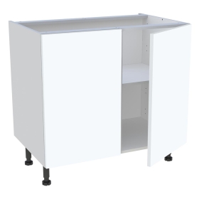 Meuble bas cuisine 2 portes H.87 cm x L. 90 cm - Blanc mat