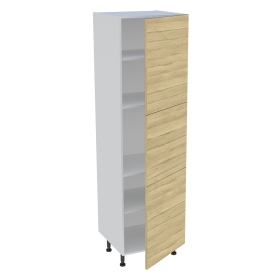 Colonne cuisine 3 portes H.216,6 cm x L. 60 cm - Chêne clair