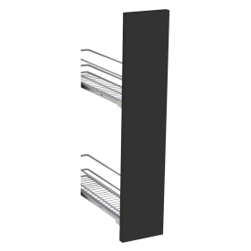 Kit façade meuble cuisine Noir Cadre 1 porte H. 71,7 cm L. 14,7 cm