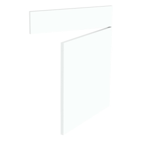 Kit façade meuble cuisine Blanc Chaud Mat 1 porte, 1 faux tiroir H. 71,7 cm L. 59,7 cm
