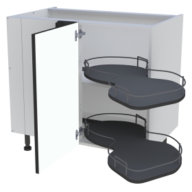 Meuble bas cuisine 1 porte H.87 cm x L. 90 cm - BSA110G - Noir cadre
