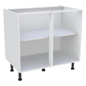Caisson Meuble bas cuisine Blanc H. 87 cm x L. 90 cm x P.57,1 cm