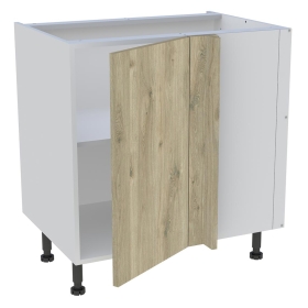 Meuble bas d'angle cuisine 1 porte H.87 cm x L. 80 cm - Chêne doré