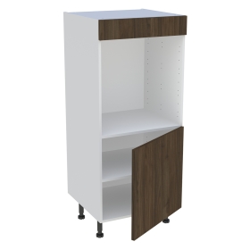 Demi colonne cuisine 1 porte H.129,6 cm x L. 60 cm - Noyer foncé
