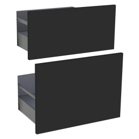 Kit façade meuble cuisine Noir Mat 2 casseroliers H. 71,7 cm L. 59,7 cm