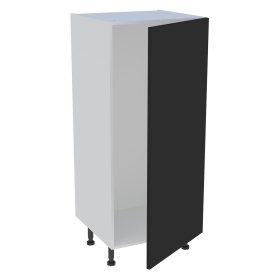Demi-colonne cuisine pour réfrigérateur avec 1 porte H.129,6 cm x L. 60 cm - Noir Mat