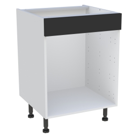 Meuble bas cuisine  H.87 cm x L. 60 cm - Noir cadre