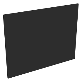 Coté de remplacement ilot pour meubles bas et haut dos à dos NOIR MAT - H. 72 cm