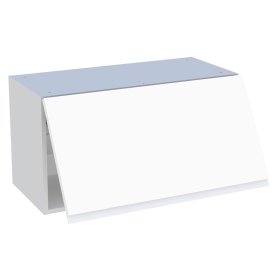 Meuble haut cuisine 1 porte relevante H.43,2 cm x L. 80 cm - Blanc mat sans poignée