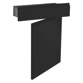Kit façade meuble cuisine Noir Mat Sans Poignée 1 porte, 1 tiroir H. 71,7 cm L. 59,7 cm