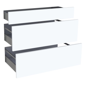 Kit façade meuble cuisine Blanc Mat 1 tiroir, 2 casseroliers H. 71,7 cm L. 89,7 cm
