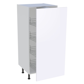 Demi colonne cuisine 1 porte H.129,6 cm x L. 60 cm - Blanc brillant