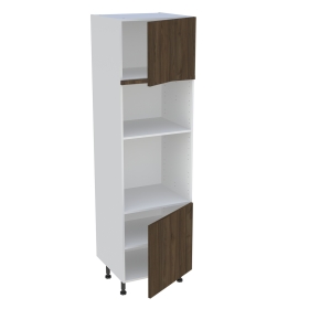Colonne cuisine 2 portes H. 216,6 cm x L. 60 cm - CFMO2P - Noyer foncé
