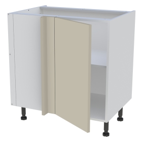 Meuble bas d'angle cuisine 1 porte H. 87 cm x L. 80 cm - Beige mat
