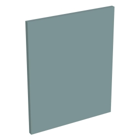 Coté de remplacement meuble haut cuisine sur hotte VERT OPALE MAT - H. 43.2 cm