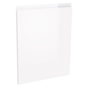 Kit façade 1 porte lave-vaisselle semi-intégrable Blanc Brillant Sans Poignée 1 porte H. 57,3 cm L. 44,7 cm