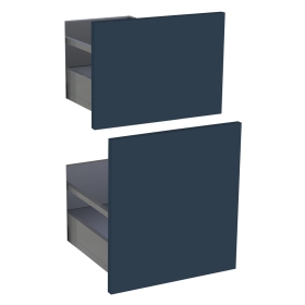 Kit façade meuble cuisine Bleu Nuit Mat 2 casseroliers H. 71,7 cm L. 39,7 cm