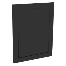 Kit façade 1 porte lave-vaisselle semi-intégrable Noir Cadre 1 porte H. 57,3 cm L. 44,7 cm