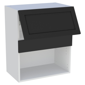 Meuble haut cuisine 1 porte relevante H.72 cm x L. 60 cm - Noir cadre