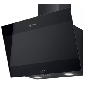 Hotte inclinée 60 cm verre noir