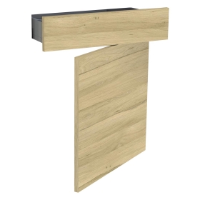 Kit façade meuble cuisine Chêne Clair 1 porte, 1 tiroir H. 71,7 cm L. 59,7 cm
