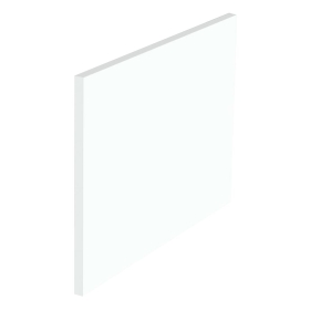 Kit façade meuble cuisine Blanc Chaud Mat 1 porte H. 42,9 cm L. 59,7 cm