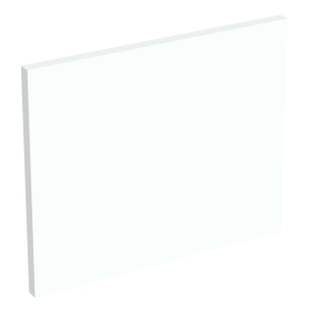 Coté de remplacement meuble haut cuisine faible hauteur BLANC CHAUD MAT - H. 28.8 cm