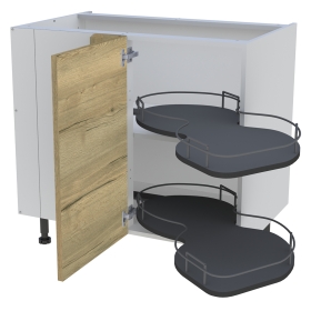 Meuble bas cuisine 1 porte H.87 cm x L. 90 cm - BSA110G - Chêne structuré