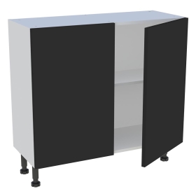 Meuble bas cuisine 2 portes H.87 cm x L. 90 cm x P. 36,9 cm - Noir mat