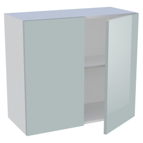 Meuble haut cuisine 2 portes H. 72 cm x L. 80 cm - Gris cendre brillant