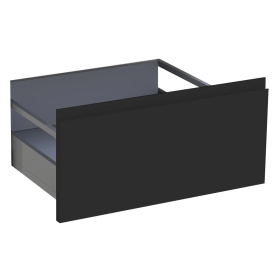 Kit façade meuble cuisine Noir Mat Sans Poignée 1 casserolier H. 28,5 cm L. 59,7 cm
