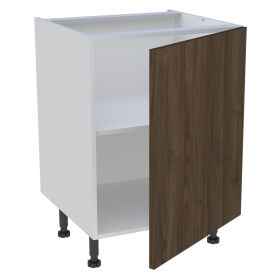 Meuble bas cuisine 1 porte H. 87 cm x L. 60 cm - Noyer foncé