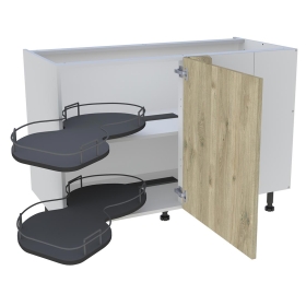 Meuble bas cuisine 1 porte H.87 cm x L. 120 cm - BSA120D - Chêne doré