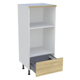 Demi colonne cuisine 1 casserolier H.129,6 cm x L. 60 cm - Chêne clair