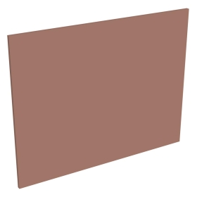 Coté de remplacement ilot pour meubles bas et haut dos à dos TERRACOTTA MAT - H. 72 cm