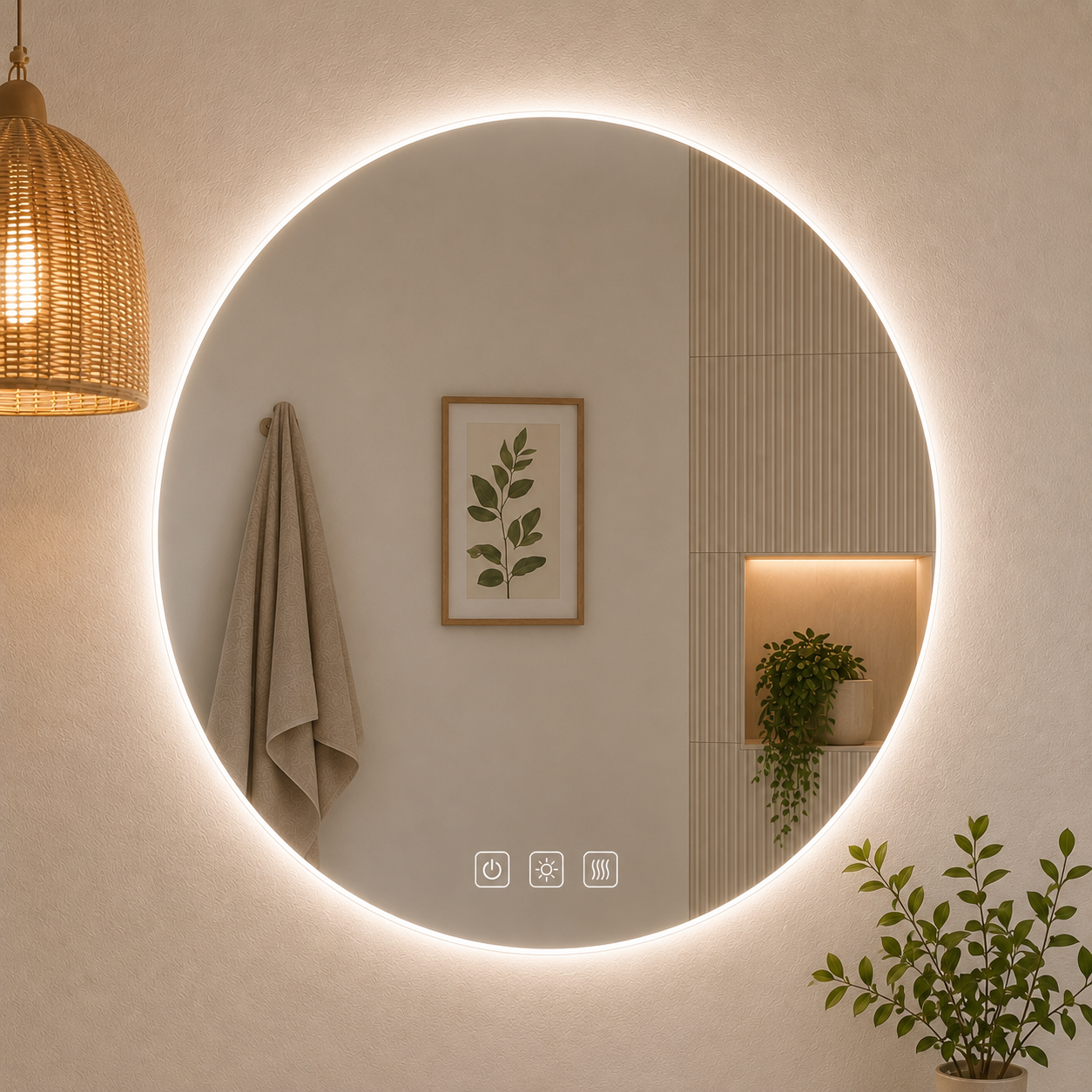 Meuble de salle de bain suspendu 80 cm 2 tiroirs avec vasque céramique - Vert Opale Mat