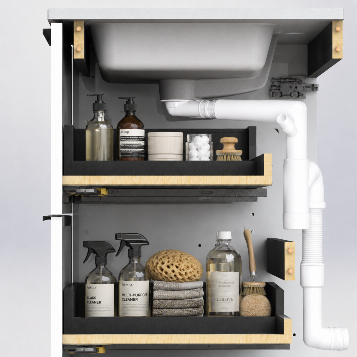 Meuble de salle de bain suspendu 90 cm 2 tiroirs avec vasque céramique - Vert Opale Mat
